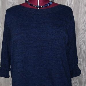Roz & Ali 3/4 Sleeve Boatneck Top